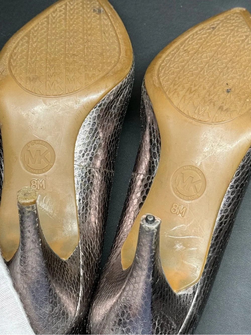 Michael Kors Metallic Brown Pointed-Toe Heels